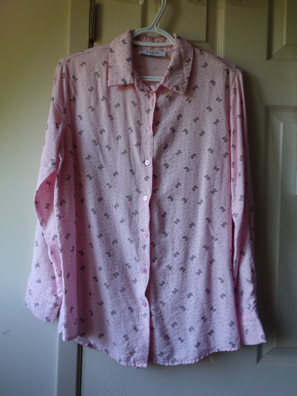 Pink Printed Button-Down Shirt by axara